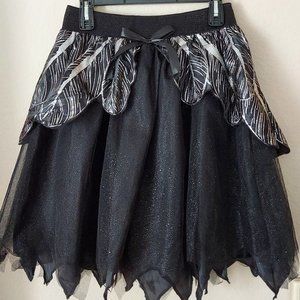 Black and Silver Tulle Costume Skirt